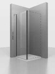 Боковая стенка уголка RGW Z-050-3B (1000х2000) стекло 6мм прозрачное/черный 352253100-14