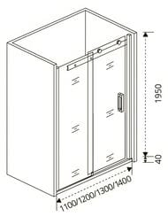 ����� ������� GOOD DOOR BAS ALTAIR WTW-110-C-CH (110�195) �������., ������� ����/������ ����������