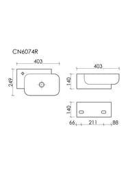 �������� ��������� Ceramicanova Element 403�249�140 ���. ��� ���������, �������, ����� CN6074R