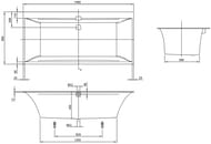 ����� ���������� Villeroy & Boch SQUARO EDGE 12 (1900�900) � �������,��������, ����� UBQ190SQE2DV-01