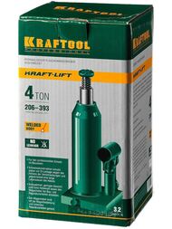 Домкрат KRAFTOOL гидравлический бутылочный сварной 4т, 206-393мм,  43462-4_z01