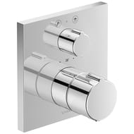 Смеситель Duravit C.1 для душа термостат с переключателем, накидка квадрат, 2 выпуска C14200013010