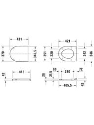 ������� ��� ������� DURAVIT STARCK 3 � ������� �����������, �������, ����� ����.����� 0063890000