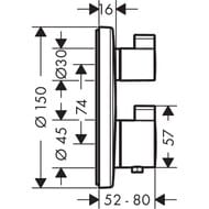��������� Hansgrohe Ecostat S 15757 ����������������, � �������� ��������, ������� �����, ����