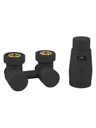 SCHLOSSER Комплект эсклюзивный узел подключения угловой Ral 9005 matt, 601000044