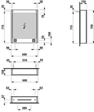 ���� ���������� LAUFEN Frame25 4.0840.1.900.145.1 (600�750�150) � ����������, ��������� �����������, �����