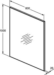 Зеркало Ideal Standard MIRROR&LIGHT (800х1000) T3363BH