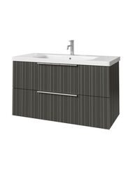 Тумба под раковину Caprigo RAIN 100 (976х446х550) подвесная, 2 ящика, цвет Графит 36514-SF019