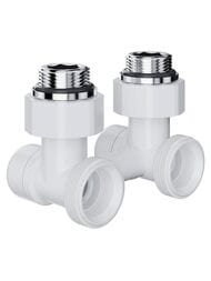 Узел нижнего подключения угловой ROYAL THERMO Design 1/2"х3/4"ЕК белый RANDU11234WH