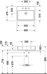 ���������� Duravit Vero Air 600�470 ��� ��������� ��� ���������, � ��������� 2350600060
