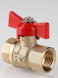 Кран шаровый VALTEC СТАНДАРТ 1/2"ВВ бабочка (PN40) VT.122.GN.04 — изображение 4