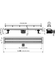 ������� ����� Alcaplast Fit and Go APZ13-DOUBLE9-850 � ������� L=850�� �=81�� ������������ �������
