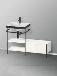 Консоль с раковиной Duravit Happy D.2 Plus 1200х850х490 2 полки, ящик справа, белый гл. HP4750O2222 — изображение 2