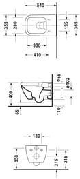 ������ ��������� DURAVIT HAPPY D.2 365�540�335 ������������, �������� ������� 222209AD00 (2222098900)