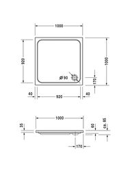 ������ ��������� Duravit D-Code 1000�1000 720103000000000
