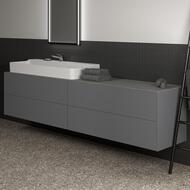 Тумба под раковину Ideal Standard CONCA (2385x505x540) 4 ящика, антрацит матовый лак T4336Y2