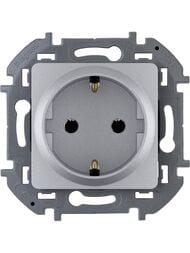 Розетка LEGRAND INSPIRIA с заземлением 16 А алюминий 673722
