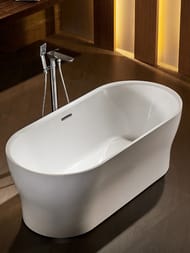 Ванна акриловая BelBagno BB405-1500-800 1500х800х600 отдельностоящая, овальная, белый