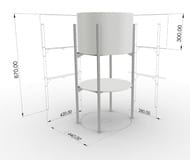 Раковина AeT POLI 440х440х300 без отверстия под смеситель, белая глянцевая L802T0R0V0100