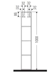 ����� Duravit L-Cube (180�1000�180) 4 ���������, ����: ���� ������� LC120509191