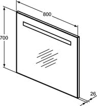 ������� Ideal Standard MIRROR&LIGHT (800�700) � ����������, �������� T3342BH
