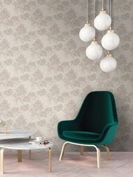 Обои виниловые на флизелине Fipar Italian Comfort (1.06x10.05) цветы, коричневые R24202 (рул)