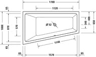 ����� ��������� Duravit No.1 1700�1000�� ������������, �������������, �����, ����� 700508000000