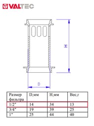 Инвертор потока 1/2" VALTEC для косого фильтра VT.192, VT.116.N.04