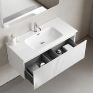 Тумба подвесная SANCOS Snob R 1.0 995х445х406, 1 ящик, доводчик, Bianco ,SNR1.0100W