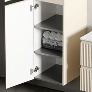 Шкаф-пенал SANCOS Snob R (350x350x1650) подвесной, две дверцы, Beige Soft PSNR35CE