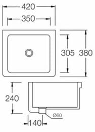 �������� ������������� Hatria Sink 38 01YN0201 380�420�240 ���������, ��� ��������� ��� ���������