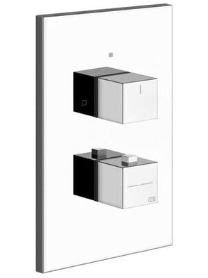 Смеситель Gessi Rettangolo 20184.031 для ванны/душа, встр., термостат, на 2 вых., внеш.часть, хром