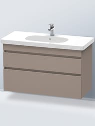 Тумба под раковину Duravit DuraStyle DS648504343 (1000х610х453) подвесная, 2 ящика, базальт матовый