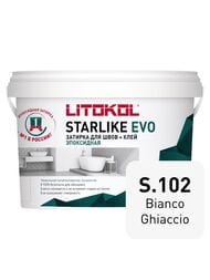 Затирка эпоксидная LITOKOL STARLIKE EVO S.102 BIANCO GHIACCIO белая, 1,0 кг