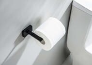 Держатель для туалетной бумаги Aquatek Либра AQ4308MB подвесной, без крышки, цвет: черный матовый