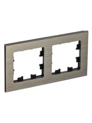 Рамка Systeme Electric ATLASDESIGN NATURE 2 поста, МЕТАЛЛ ЛАТУНЬ ATN312202