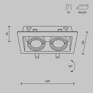 ������������ ���������� Maytoni Metal Modern (����� ������) DL008-2-02-B, IP20, ������