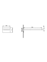 Верхний душ Boheme Fusion 230x550 настенный, с каскадом, медь брашированная 419-2-CB
