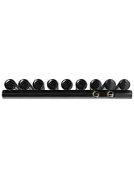 Дизайн-радиатор STOUT Tube Round 9 секц. ниж.прав.подкл. R40 1-1750-9 RT RAL9005 черный