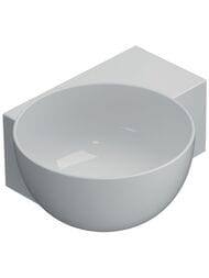 Раковина Globo T-EDGE (400х320х160) подвесная, 1 отверстие под смеситель, белый TE040BI