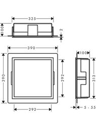 Шкаф-ниша Hansgrohe XtraStoris Individual 56097340 300х300х100 рама шлиф.черный хром/короб шл.сталь