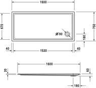 ������ ��������� Duravit Starck 1600�750 � �������������� ��������� 72013000000001