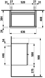 ����� ��� ���������� Laufen SPACE FOR VAL 4.1016.2.160.100.1 (635�410�520) 2 �����, ����� �������
