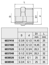 ����������(���) Valvex 1/2"��3/8"� ������ VX6037400