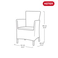 �������� ������ KETER ROSARIO BALCONY SET (62x60�89), 2 ������+����, ��������-�����
