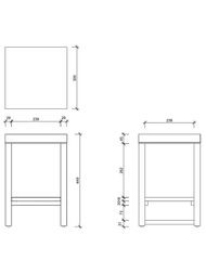 Табурет Decor Walther WO HM сталь полированная/ясень промасленный темный 0926885