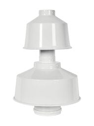 Оголовок с ветрозащитой Rommer 60/100 белый (алюминий) RCA-6010-000334