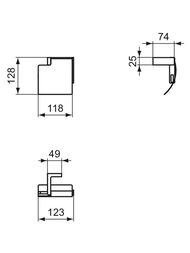 Держатель для туалетной бумаги Ideal Standard CONCA T4496AA с крышкой, настенный, хром