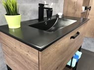 Тумба COMFORTY Бредфорд-90 (910х870х470) напольная, с раковиной, дуб темный 00004148003