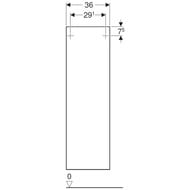 Пенал подвесной Geberit Smyle Square (360х299х1180) 1 дверца, белый глянец 500.361.00.1